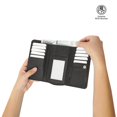 thumbnail image 3 of TOTTO Cartera de Dama - Mujer | con Cierre en Broche y RFID Blocker TEXTURE VAR negro G, 3 of 5