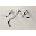thumbnail image 3 of Kingston Brass KS3021KL Whitaker Two-Handle Wall Mount Roman Tub Faucet, Polished Chrome, 3 of 5