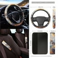 thumbnail image 3 of Renewold Wolf Mountain 15 PCS Car Seat Cover Full Set, with Steering Wheel Cover Seat Belt Strap Cover Trash Cans Rear View Mirror Cover Cup Coaster Keychain Air Vent Storage Bag Universal Fit, 3 of 7