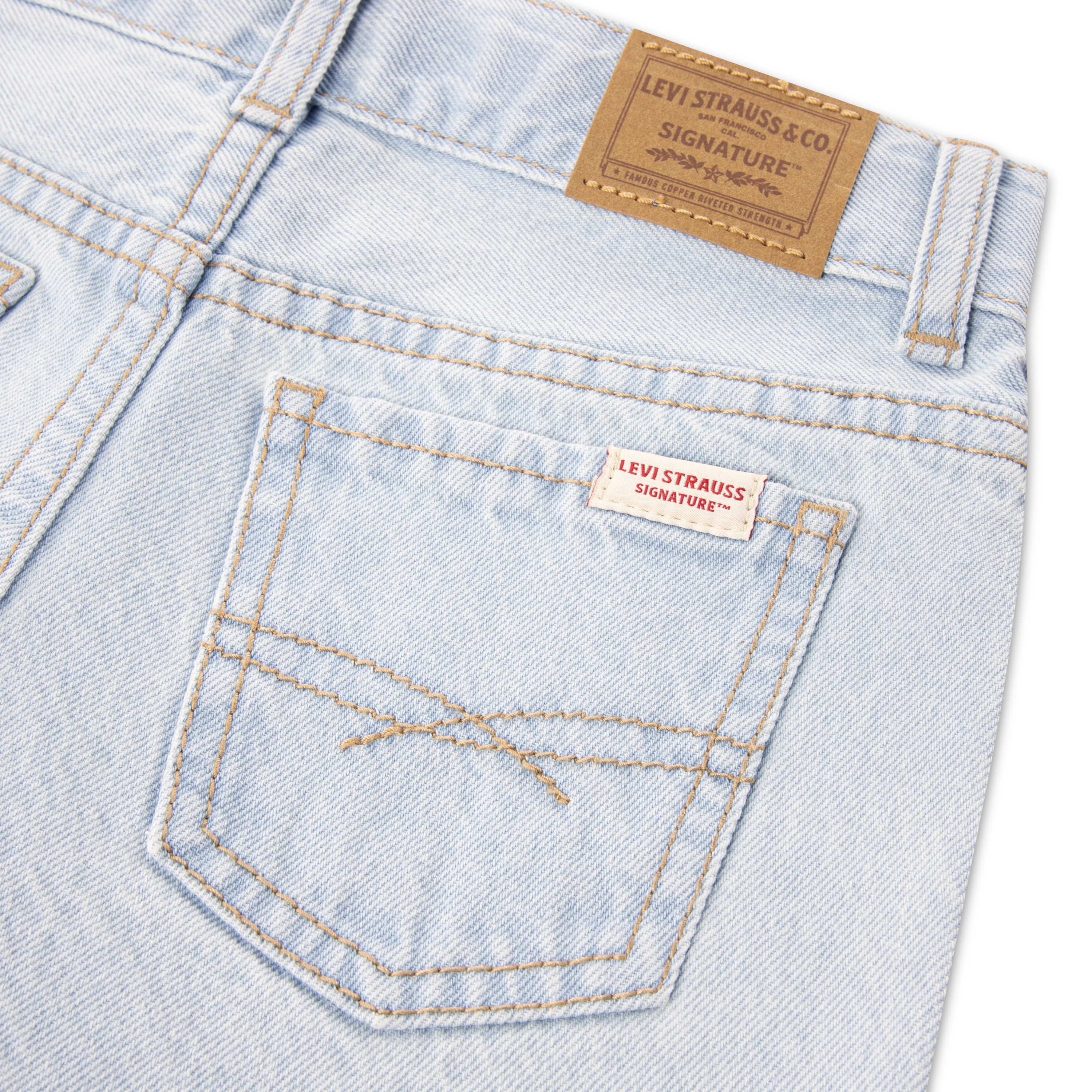 Levi Strauss Signature Girls Midi Denim Shorts, Sizes 5-18