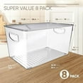 thumbnail image 2 of Clear Storage Bins with Lids Stackable - Large Plastic Containers for Pantry Organization and Storage - Perfect for kitchen,Fridge,Laundry Room,Bathroom,Garage,Closet,Cabinet Organizer - 8 Pack, 2 of 6