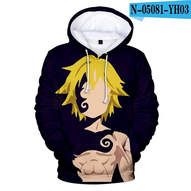Sudaderas con capucha de los siete pecados capitales, chaqueta informal para adultos y niños, tallas para niños, Meliodas, jersey de Cosplay07SG Deng Xun unisex
