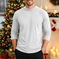 thumbnail image 4 of Fnooota Men's Thermal Tops, Long Sleeve Casual Fall Winter Mock Neck Base Layer Clothing White Size 2XL, 4 of 5