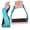 Teal, variant on Showman Color Coated Lightweight Twisted Angled Aluminum Stirrups (Pink)