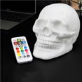 thumbnail image 3 of Naiovety Lámpara de noche de calavera blanca 2100mAh recargable iluminación colorida lámparas de decoración de Control remoto luz ambiental Iluminación y accesorios, 3 of 6