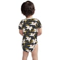 thumbnail image 3 of Xecao Lilies Flowers Pattern Baby Climbing Bodysuit Short Sleeve Onesie Unisex 0-12 Months Baby Shirt Newborn Outfits Crotch snap design-12 Months, 3 of 6