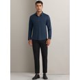 thumbnail image 2 of DARING DIVA Men's Soft Long Sleeve Button Down Business Formal Dress Shirt M Dark Blue, 2 of 5