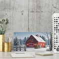 thumbnail image 4 of Winter Wooden Signs Red Cabin Wall Hanging Sign Christmas Home Decor Cabin Wall Sign Decor Party Decor Rustic Reindeer Winter Wall Art Sign for Home Office Door Wall Art 6x12 inches, 4 of 7