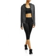 thumbnail image 4 of Cascade Blue Hoodie Women's Size XXL Core Active Tech Fleece Zip w/Thumbholes, 4 of 4