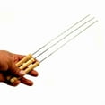 thumbnail image 5 of BBQ Barbecue Clip set Skewers 30cm Stainless steel + wood Needle Utensil rust resistant Pins BBQ Accessories Outdoor, 5 of 7