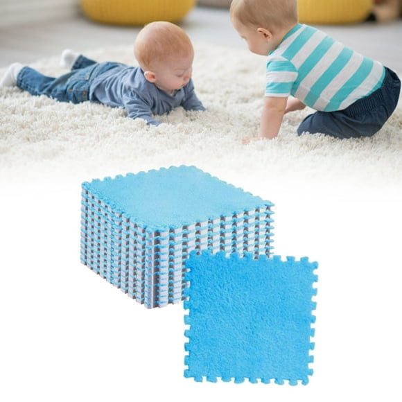 Interlocking Floor Mat, Soft 10pcs Plush Foam Carpet Tiles for Children Room for Living Room