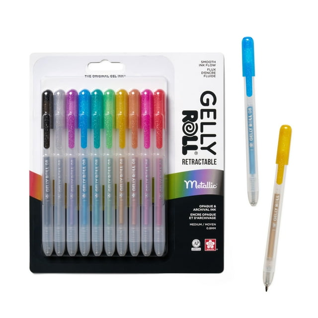 Plumas Gel SAKURA Gelly Roll Retráctil Metálicas 08 Medio