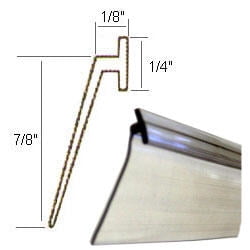 Gordon Glass Angled Clear Vinyl Framed Shower Door Drip Sweep - 7 ft ...