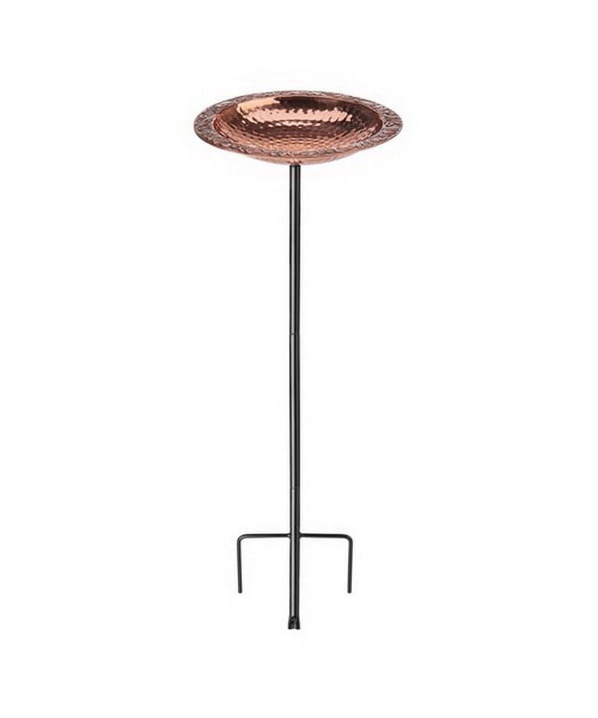 Good Directions BBG Pure Copper Garden Pole Bird Bath, 13" Basin