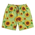 thumbnail image 5 of Goofa Sunflower Leaves Printed Mens Swim Trunks Summer Quick Dry Short Beach Swimwear Bathing Suits-Small, 5 of 9