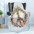 thumbnail image 4 of Groovy Soft Flannel Fleece Throw Blanket, Peace Made by Hearts Unity Lack Conflict No More Hostility Theme Illustration, Cozy Plush for Indoor and Outdoor Use, 50" x 70", Multicolor, by Ambesonne, 4 of 5