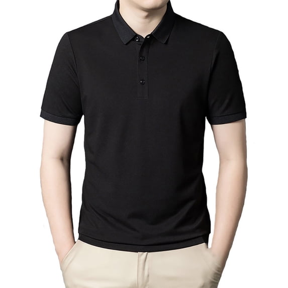 Kadahis Young Men's Modern Fit Short Sleeve Polo Shirt,up to 4XL