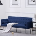 thumbnail image 6 of Zechuan Futon Tufted Back Convertible Sofa 68” Twin Size Bed - Blue, 6 of 9
