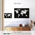 thumbnail image 3 of Elephant Stock Black And White Map Wall Art - Horizontal Canvas Wall Art - Living Room Wall Decor - Map Canvas - Black And White Decor - 24" x 16", 3 of 4