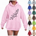 thumbnail image 2 of Towmus Hoodies For Women Trendy Y2K Funny Graphic Simple Print Long Sleeve Drawstring Pullover Fall Hoodie With Pockets, 2 of 6