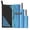 BLUE, variant on 3 Size Pack of Microfiber Gym Towels for Men and Women Active Sports Travel Towels w/Bag - Fast Drying Towel Set for Camping, Beach, Gym, Backpacking, Sports, Yoga & Swim Use(Gray)