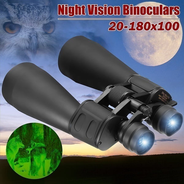 180x100 Zoom Low Night Vision Outdoor Travel Binoculars Hunting Telescope Case 
