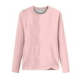 thumbnail image 4 of up to 60% off Gifts Usmixi Sale Sweatshirt for Women Plus Size Casual Loose Fall Ladies Pullover Tee Tops Winter Trendy Solid Round Neck Long Sleeve Blouses, 4 of 4
