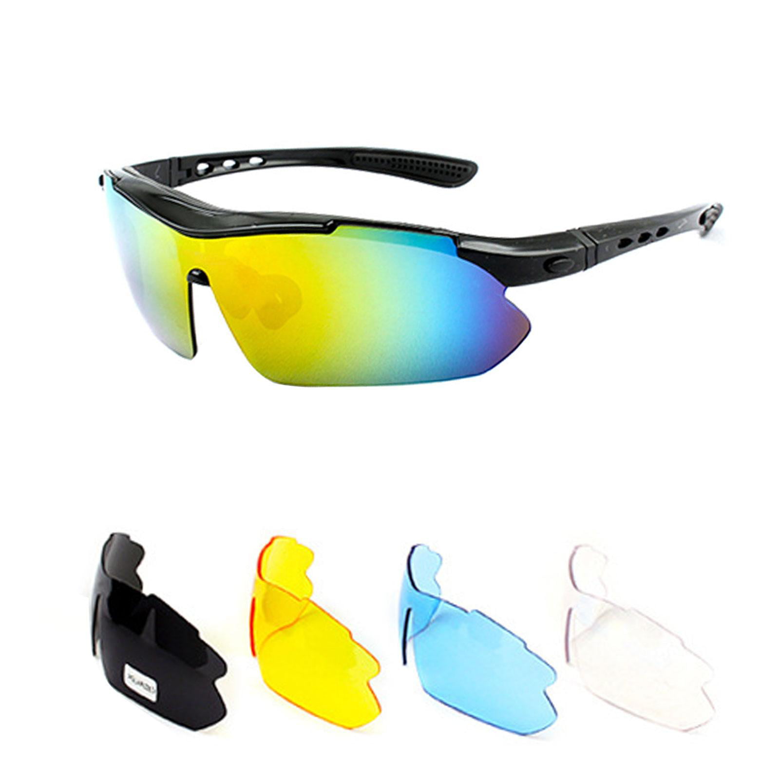 Polarized sports sunglasses with 5 lenses FAST SHIPPING! Seller U.S 