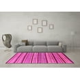 thumbnail image 3 of Ahgly Company Indoor Round Solid Pink Modern Area Rugs, 5' Round, 3 of 4