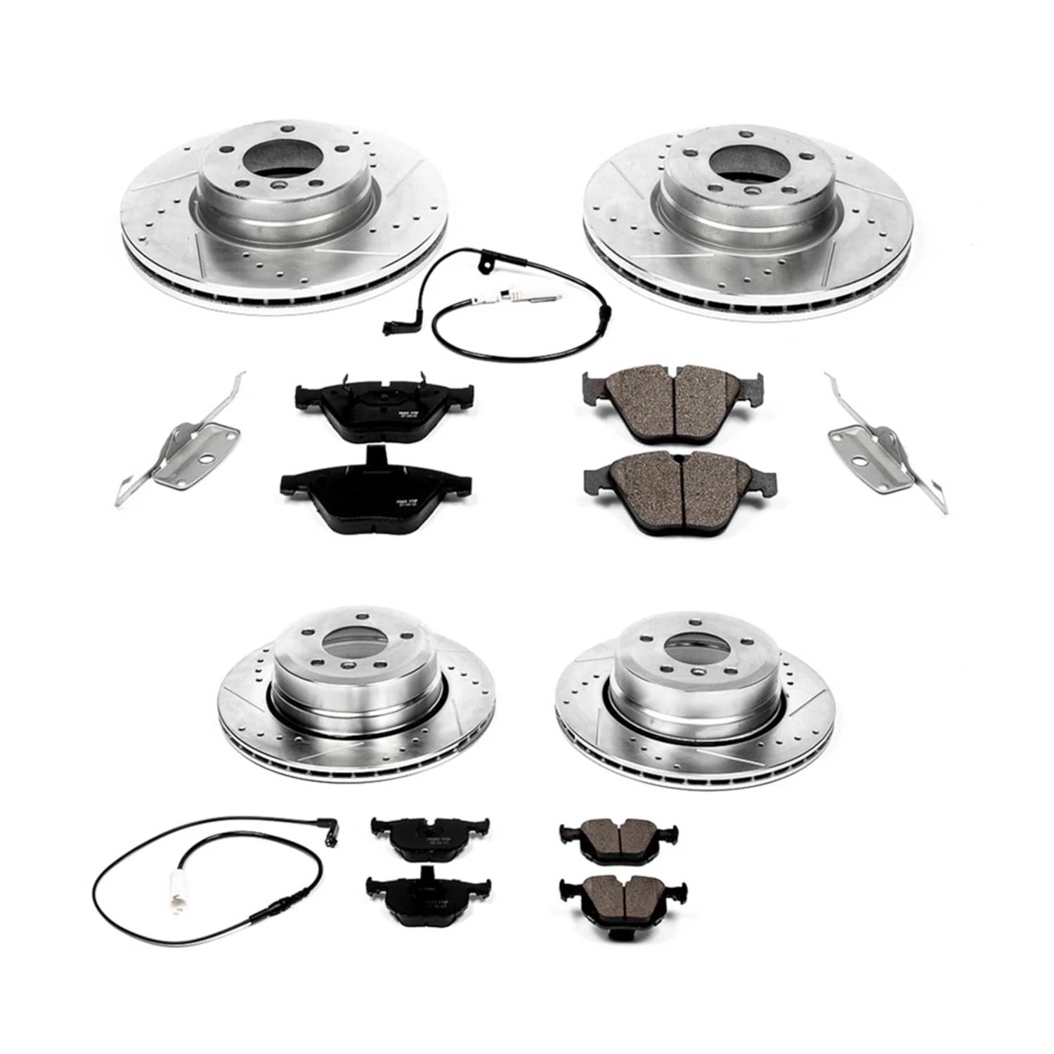 PowerStop Front and Rear Z23 Evolution Sport Carbon-Fiber Ceramic Brake Pad and Drilled & Slotted Rotor Kit Fits: BMW Select Models K5440