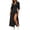Black, variant on Ayolanni 3/4 Sleeve Dresses for Women Polka Dots Puff Sleeve Knee Length V-Neck Long A-Line Dress Party Flowy High Slit Elegant Wrap Sundress Black L