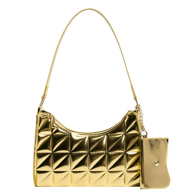 Sac à Main pour Femmes en Cuir PU Matelassé Décontracté Sac à Main pour Filles (Rose)