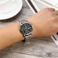 thumbnail image 4 of Reloj de pulsera analógico NikouMX masculino con correa de Acero inoxidable color blanco, 4 of 8
