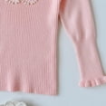 thumbnail image 7 of WAVSUF Kids Girls Knitted Sweater, Soft Comfort Ruffle Mock Neck Long Sleeve Winter Base Casual Undershirts Pink 7-8, 7 of 7