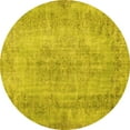 thumbnail image 1 of Ahgly Company Indoor Round Persian Yellow Bohemian Area Rugs, 5' Round, 1 of 4