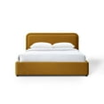thumbnail image 6 of Omax Decor Upholstered Platform Queen Bed in Mustard Boucle Fabric, 6 of 9