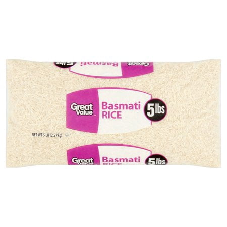 (3 Pack) Great Value Basmati Rice, 80 oz (Best Basmati Rice Recipe Ever)