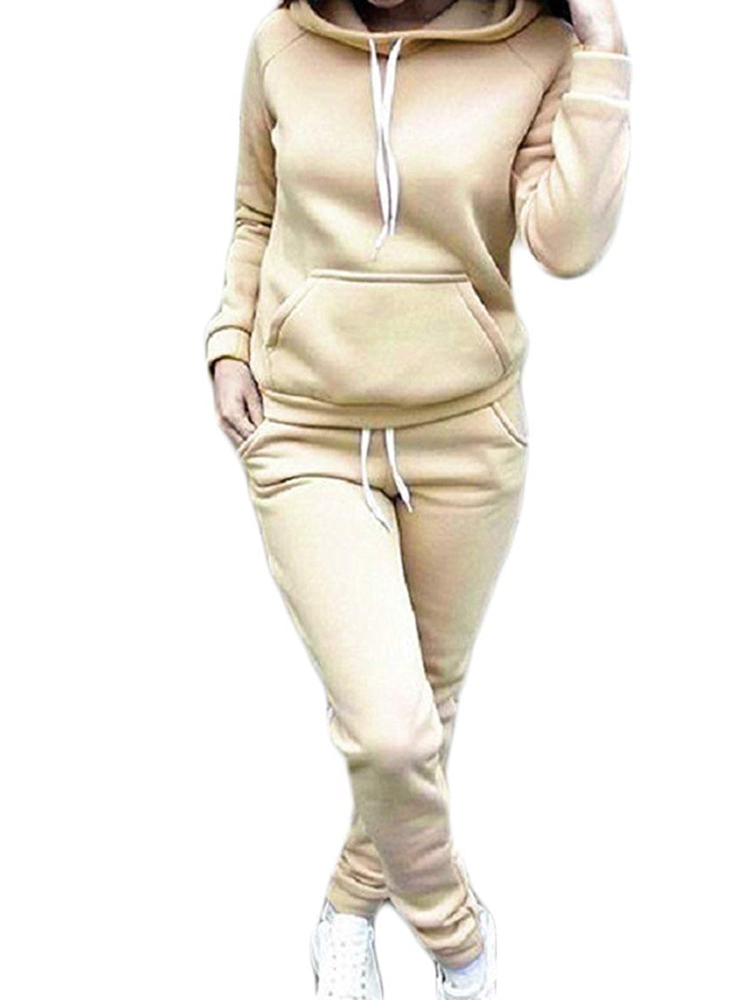 Romose Womens Tracksuit 2 Piece Home Suit Cozy Jogging Suit Sporty Pants with Drawstring and Pockets