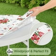 thumbnail image 5 of Round Fitted Tablecloth with Elastic Edges Fits 45"-52" Round Tables Pioneer Colorful Floral Waterproof Table Cover Washable Indoor and Outdoor for Party Kitchen Dinner Banquet Patio Picnic, 5 of 7