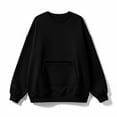 thumbnail image 6 of Hurxie Plus Size Sweatshirts for Women Oversiezd Long Sleeve Shirts Dressy Crewneck Trendy with Zipper Pockets Pullover Tops Black,L, 6 of 7