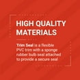 thumbnail image 3 of Trim-Lok Trim Seal With Side Bulb - Fits 1/4 Edge 3/4 Bulb Seal Diameter 25 Length - Pvc Plastic Trim With Epdm Rubber Seal Easy To Install For Cars Boats Rvs Trucks And Home Applications, 3 of 5