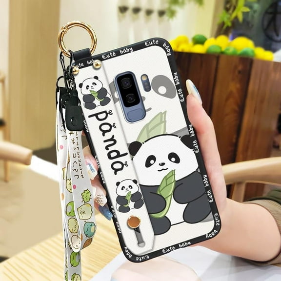 HBH-Phone Case For Samsung Galaxy S9 Plus/S9 /SM-G9650, Fashion Design Soft case Phone Holder Anti-dust Silicone Kickstand Shockproof Back Cover Lanyard Wristband Durable Ring Protective