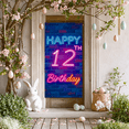 thumbnail image 6 of Neon Style 12th Birthday Banner Happy Birthday Background Decoration for Birthday Party Photography Props Decor Backdrop Party Supplies, 6 of 6