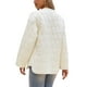 thumbnail image 3 of CHAQUETA PUFFER ELEGANTE INSPIRE CHIC PARA MUJERES, DE MANGA LARGA, CON BOTONES A PRESIÓN, CHAQUETAS DE PLUMÓN, TAMAÑO M, BLANCA, 3 of 6