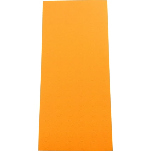 Fluorescent Orange Circle Dot Stickers 0.25" Inch Round 10 Sheets