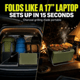 thumbnail image 5 of Portable Charcoal Grill – Folding BBQ with Large Grilling Grate, Serves 4–5, Full-Grate Cooking Coverage, 304 Stainless Steel, 3-Second Setup, Style Ranger Plus Bestseling, 5 of 6