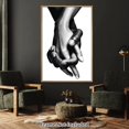 thumbnail image 6 of Canvas Wall Art Couple Hand In Hand Canvas Print Artwork Lover Wall Art Paintings Modern Picture Print Unframed for Living Room Dinning Room Bedroom Bathroom Home Decor 12x18inch, 6 of 6