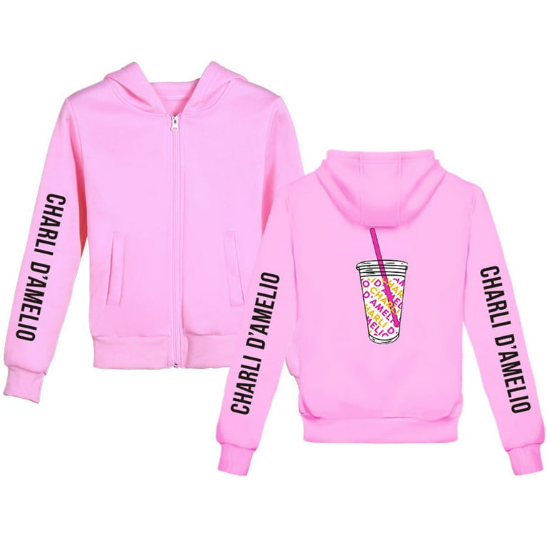Hoodie for Girls 3 8 Years Charli DAmelio Zip up Costume for Girls