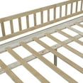 thumbnail image 6 of Bellemave Full Daybed with Storage and Fence, Wooden Full Size Platform Bed with Rails and 2 Drawers, Low Loft Bed Frame for Teens (Natural), 6 of 7