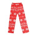 thumbnail image 4 of Adult Fashion Christmas Print Casual Pants with Drawstring Elastic Waist, Comfortable Sleepwear and Loungewear Trousers for Home Use,Red,XL, 4 of 6